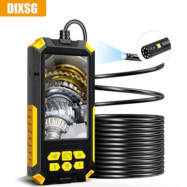 Handheld Dual Lens Industrial Endoscope Inspection Camera Borescope 1080P 5  inch IPS Screen Built-in Microphone 32GB TF Card - AliExpress