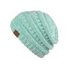 C.C Women's Chenille Soft Warm Thick Knit Beanie Cap Hat-Mint