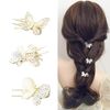 BetterJonny Hair Clip, Set of 3, Mini Hairpin, Bangs Clip, Barrette, Butterfly Hair Ornament, Korean Fashion, Cute, Women's Hairpin, Rhinestone, Hair Accessory