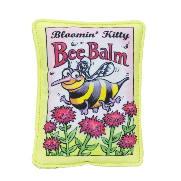 FUZZU Bloomin' Kitty Seed Packets Cat Toy with U.S. Grown Certified Organic Catnip - Bee Balm Seed Packet