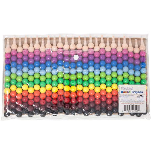 Huji Stacking 24 Colors Round Crayons Set, Favorite for Little Ones Party Favors, Safe, Non Toxic – 24PK (Round-Crayons, 24)