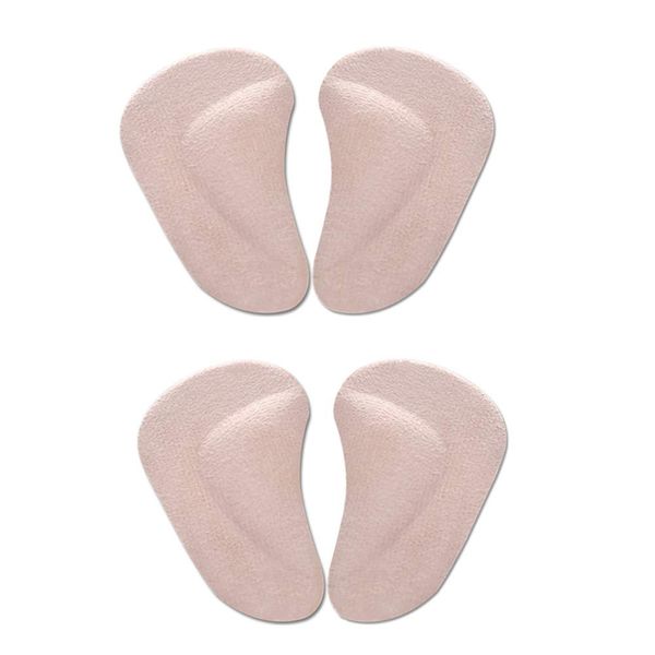 Arch Support Insoles for Flat Feet, Soft Gel Insole Pads Reusable Stick on Shoe Inserts Adhesive Arch Cushions for Plantar Fasciitis Relieve Pressure and Feet Pain for Men and Women (2 Pair Fleece)