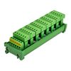 DIN Rail Mount 10A/300V Pluggable Screw Terminal Block Distribution Module (8x6 Pole)