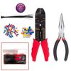 Electrical Repair Kit w/ Nose Pliers Crimping/Stripping/Cutting Tool Cable Ties