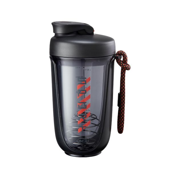 590ML Protein Shaker BPA Free Shaker Bottle Leak Proof Protein Shaker Water Bottle Suitable for Gym, Office, Dorm, Home (590ML,black)