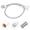NUOLUX Bulb Socket, E27 Extension Socket, E27 to E27, Base Extension Adapter, Total Length 23.6 inches (60 cm), LED Lamp Head Extension Converter, Bulb Adapter, E27 Conversion Socket, Angle