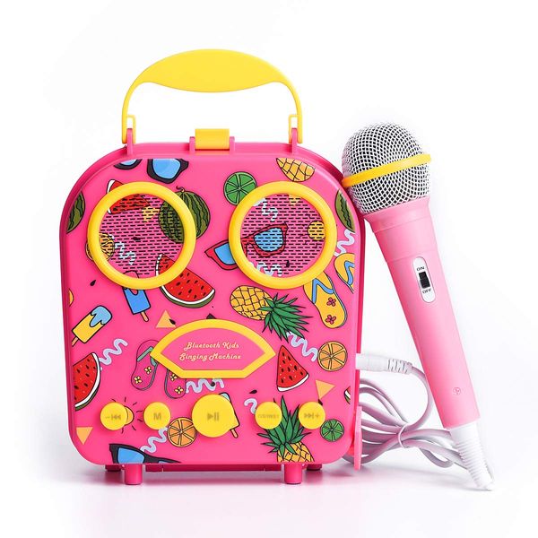 Kids Karaoke Machine with Microphone Children Karaoke Speaker Portable Singing Karaoke Speaker Wireless Toddler Sing Along KTV Machine for Indoor Outdoor for Girls Gift