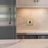 BG Electrical Single Wall Switch with LED Power Indicator, Double Pole, Screwless Front Plate, Round Edges, Evolve, Satin Brass, 20A, PCDSB31B
