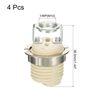 PATIKIL G9 Light Base Socket Kit, 4 Pack Ceramic Lamp Holder Base with Socket Ring Removal Tool, White