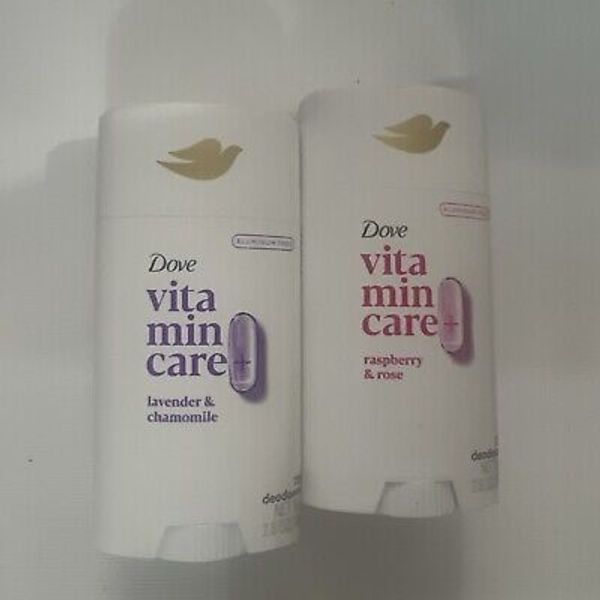 2 X Dove Vitamin Care Women’s Deodorants Raspberry & Rose, Lavender & Chamomile