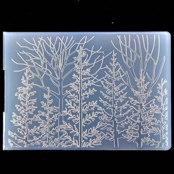 Kwan Crafts 3D Tree Woodland Background Plastic Embossing Folders for Card Making Scrapbooking and Other Paper Crafts 3072506