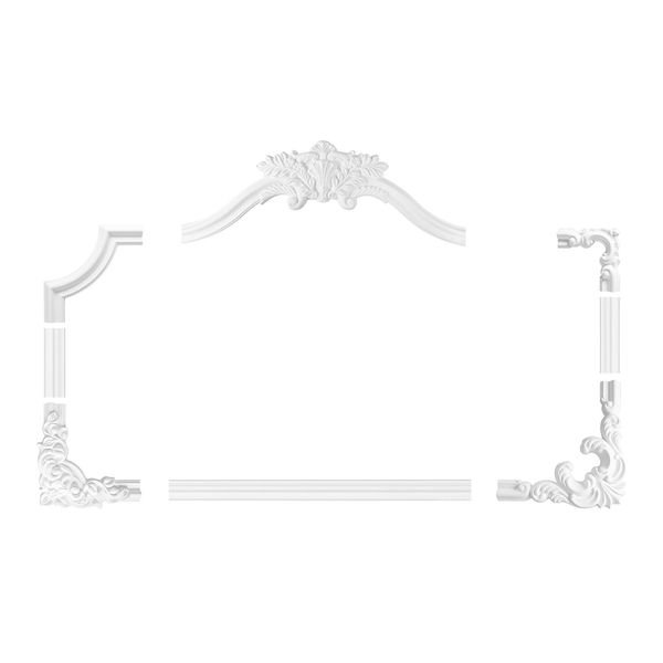 Wall and Ceiling Border | Segment | Stucco | Fries | PU | Shockproof | Perfect | AD301-11