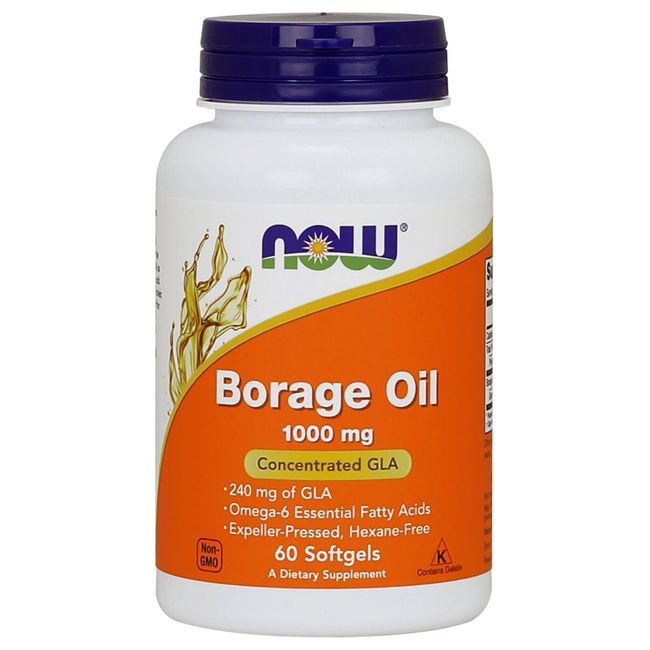 NOW Foods Borage Oil, 1000 mg, 60 Softgels