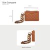 JEN & CO. Rhodes Vegan Quilted Bangle Wallet (Brown)