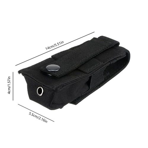 MiOYOOW Flashlight Pouch, Molle LED Torch Pouch Flashlight Holster Nylon Flashlight Cover Case for Outdoor Camping Hiking