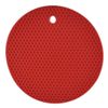 Sourcingmap Rubber Kitchen Round Shaped Nonslip Heat Resistant Pot Mat Pad Holder Red