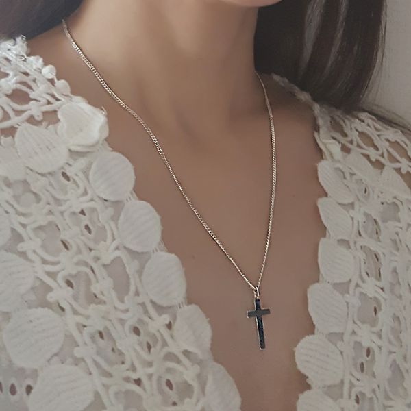 925 silver necklace cross necklace chain silver necklace