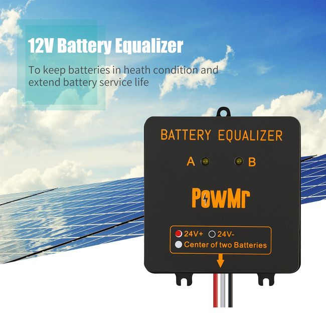 PowMr Lifepo4 Battery Equalizer 48V Voltage Balancer for Lead Acid Battery  System of Solar Power Bank to Extend Battery Life