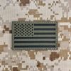 US American Flag Patch USA Ranger Green Olive Military Morale IR - Hook & Loop