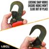 USCC 2" X 12' Ratchet Strap w/Snap Hook - Red