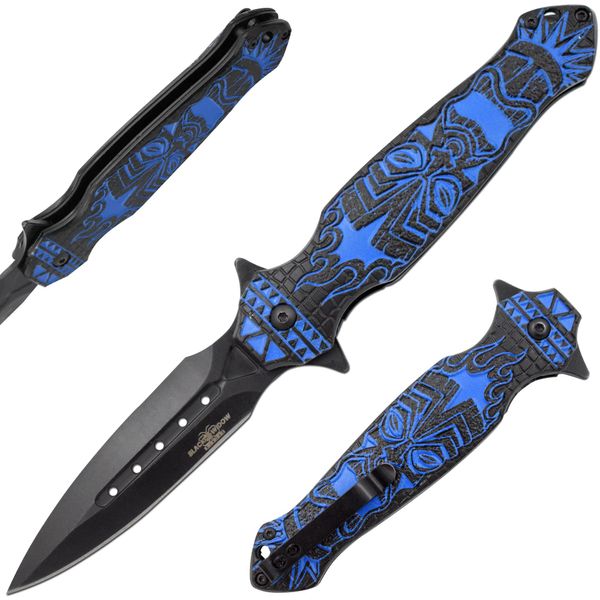 Snake Eye Tactical Heavy-Duty Printed Handle EDC Pocket-Folding Knife