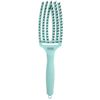 Olivia Garden Fingerbrush Care Iconic - Medium - Mint - Detangler Brush with Boar Bristles and Nylon for Healthy and Shiny Hair