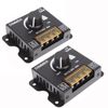 2Pack LED Dimmer Switch DC 12-24V 30A PWM Stepless Brightness Dimming Controller