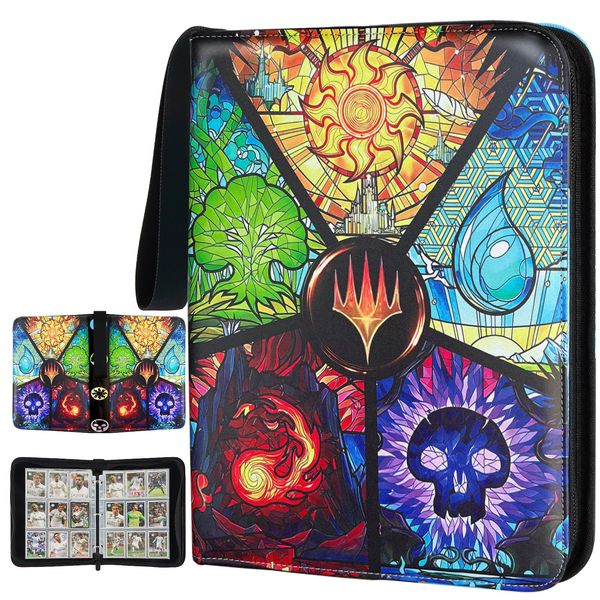 EYEGLEAM Card Binder for MTG/TCG,9 Pocket Trading Card Binder for YGO/PTCG,Holds 720 Cards,Collector Card Album for Standard Game Cards,Toys Gifts for Kids