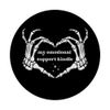 Emotional Support Kindle Skeleton Heart Bones Love Reading PopSockets Adhesive PopGrip
