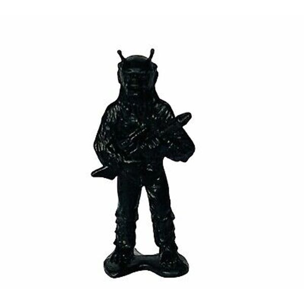 Tim Mee vtg plastic toy figure space galaxy laser timmee Black alien monster vtg