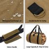 Firewood Carrier Waterproof Waxed Canvas Log Holders Security Strap for Camping