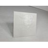 Vintage White Ceramic Tile 4.25 in Subway Square Rippled Matte Potters Touch