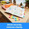 Post-it Tabs.625 in Solid, Aqua, Lime, Yellow, Red, 40 Dispenser in 10 Colors