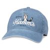 Hamm's Beer Classic Sascha Bear w/ Logo Washed Style Adjustable Hat Blue