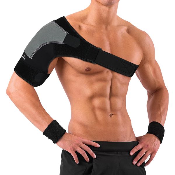 supregear Shoulder Brace, Adjustable Shoulder Support Compression Sleeve Arm Immobilizer Wrap with Hot/Cold Pack Pouch for Men Women Torn Rotator Cuff Shoulder Stability and Recovery