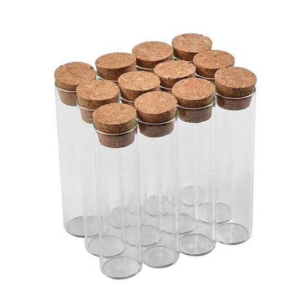 6pcs 22X120MM 30ML Glass Test Tubes with Cork Stoppers for Science Experiments, Holiday Gifts, Candy Store