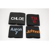 Personalised shin pad holders black, childrens