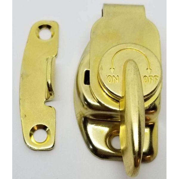 Brass Table Sash Lock Cam-Type spring release dining kitchen leaf close switch