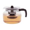 EMA CE4000020 Teekanne mit Filter, Transparent/Schwarz, 1,5 l