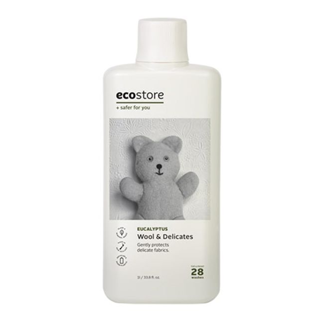 ecostore Delicate & Wool Wash (Eucalyptus) Fashionable Clothes, For Wool, Wash, Neutral Detergent, 3.3 fl oz (1 L)