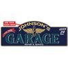 Redeye Laserworks Garage - Blue Sparkplug Personalized Hardboard Sign from