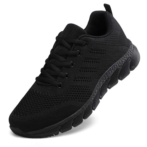 ZPAWDH Women's Trainers Running Shoes Lightweight Sports Gym Walking Sneakers 6.5UK.All Black