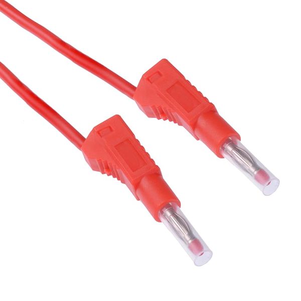 Red 4mm Stackable Test Lead Plug 100cm (Quantity x 5)