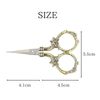 Leap Raupe Thread Cutting Scissors Antique Thread Cutting Scissors Threader Scissors Small (Gold)
