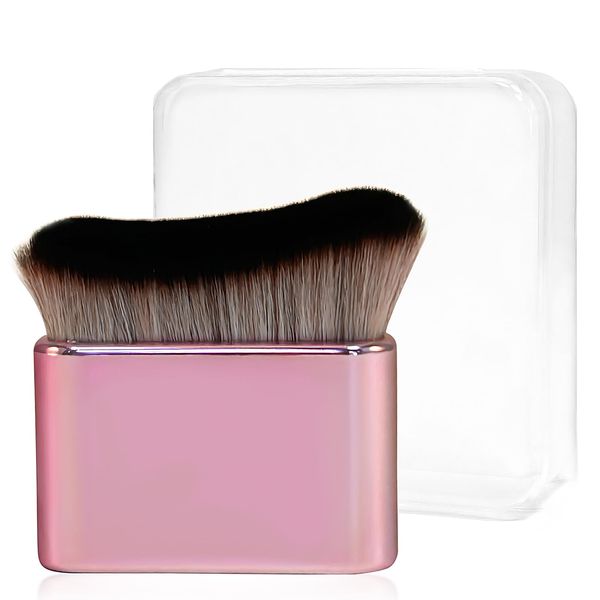 Orybot Self Tan Brush-Kabuki Brush for Body,Sunscreen Tanning Brush,Blusher,Shadow,Powder,Bronzer and Foundation Self Tanner Brush,Makeup Brushes for Face and Body（Pink）