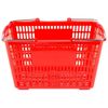 Red Plastic Shopping Basket with Strong Metal Handles