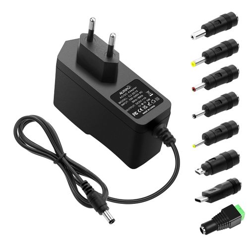 ALITOVE 5 V 1 A Power Supply DC 5 Volt 5 W 1000 mA Max Plug Power Supply 800 mA 650 mA 500 mA 100 mA Adapter Transformer with 8 Connectors for Raspberry Pi USB HUB LED Strip Min Fan MP3/MP4 E-Reader
