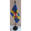 12 x Pembrokeshire 4" x 6" Table Flags With Sticks & Bases