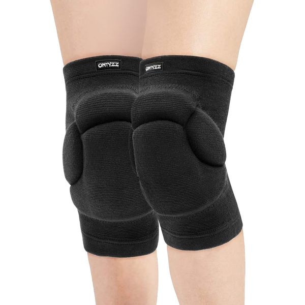 ONTYZZ Knee Pads Mens Knee Pad Women Knee Protector Juniors High Elastic Knee Bandage Soft Thicken Knee Support for Yoga Pilate Handball Wrestling MTB Basketball MMA Dancing Volleyball Knee Pads L