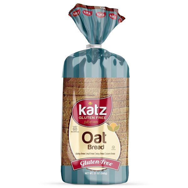 Katz Gluten Free Oat Bread | Dairy Free, Nut Free, Soy Free, Gluten Free | Kosher (6 Packs of 1 Sliced Loaf, 21 Ounce Each)